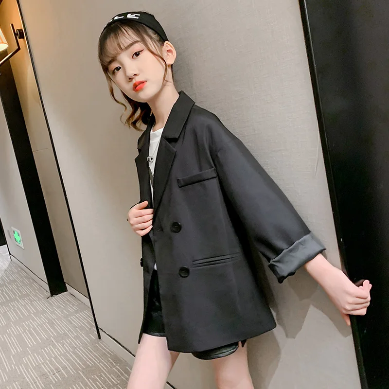 

Autumn kids coat for Girls English style blazer jacket Fashion Child Kids Outwear children blazer 3 4 6 7 8 9 10 11 12 14y