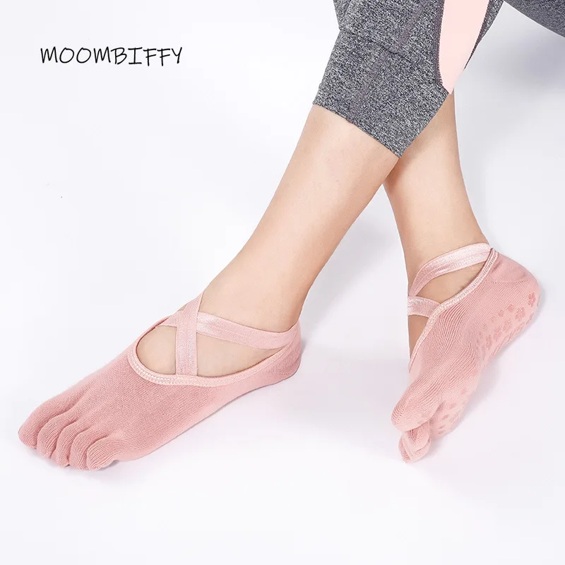 

New Professional Anti-Slip Warm Yoga Socks Female Winter Pilates Strap Intersection Silicone Sports Dance Women Socks Mujer