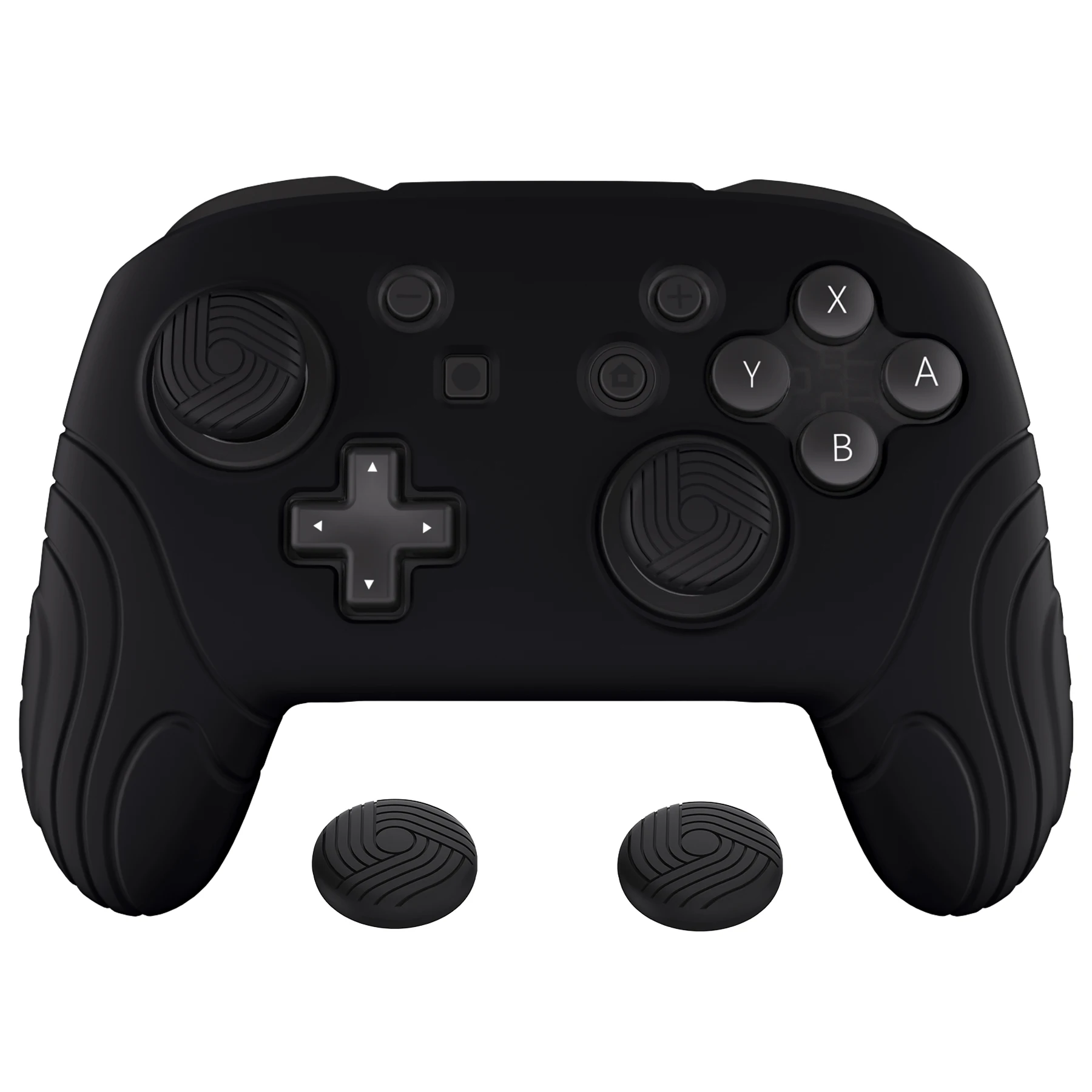 

PlayVital Samurai Edition Ergonomic Silicone Skin Protective Case for Nintendo Switch Pro Controller with Thumb Grips - Black