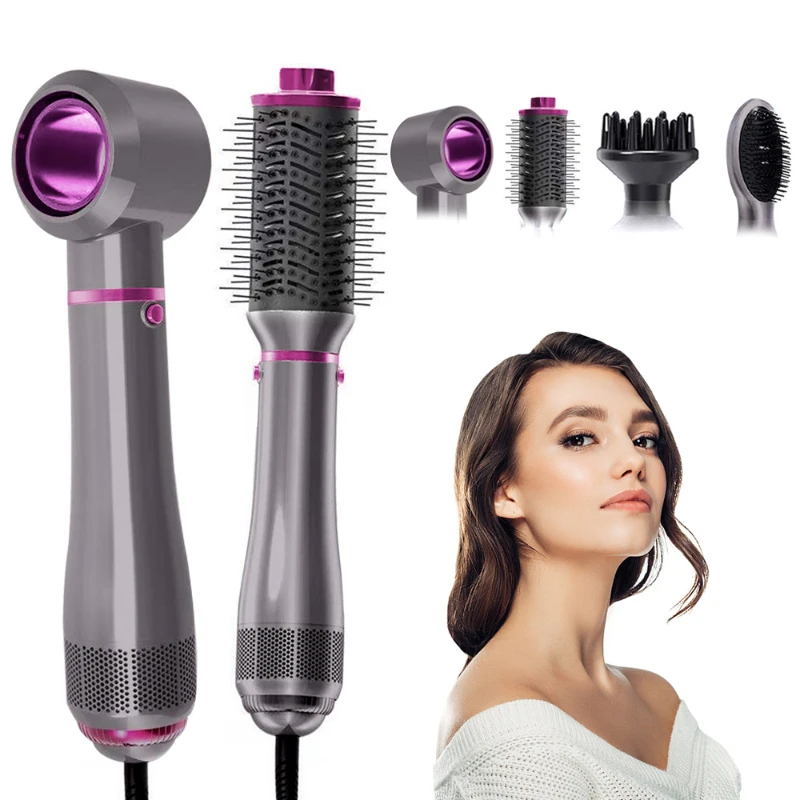 

5 in 1 Rechargeable Hair Brush Dryer One Step Professional Negative Ion Hair Dryer