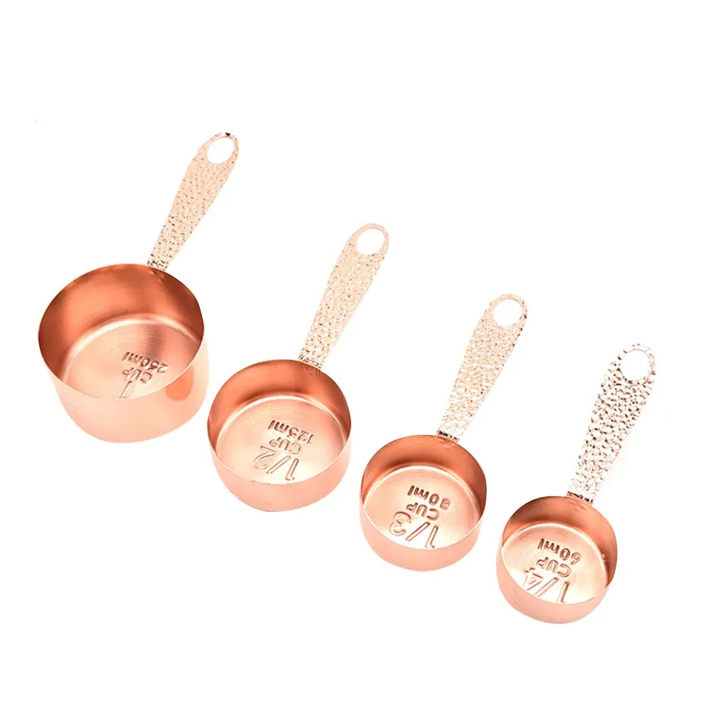 

4 Pcs set 1 4 to 1 Cup Measuring Spoon Stainless Steel Baking Powder Coffee Seasoning Measuring Scoop