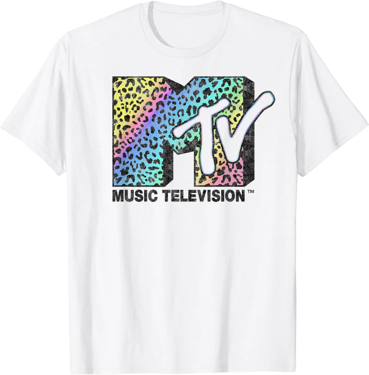 

Футболка MTV с рисунком радуги гепарда