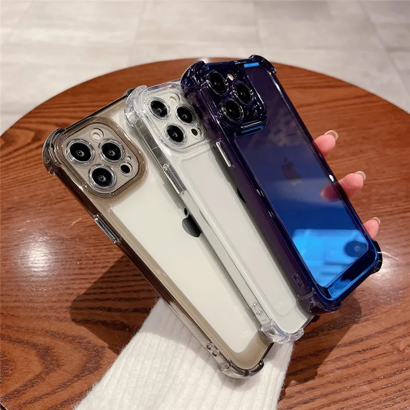 

LUPWAY Luxury Transparent Shockproof Armor Case for iPhone 14 13 12 11 Pro X XR XS Max 7 8 Plus Clear Bumper Hard Acrylic Cover