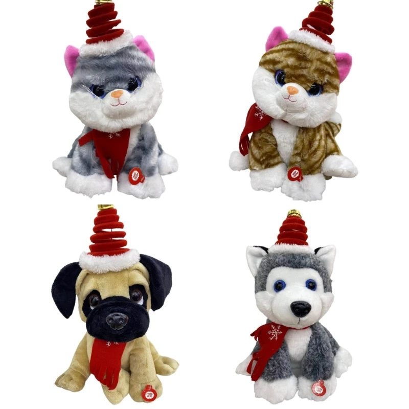 

Stuffed Animals 11" Plush Toy Singing Dancing Dog Christmas Gift for Kids