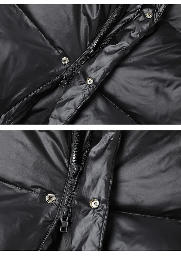 Женская зимняя утепленная куртка-пуховик теплая куртка со съемным капюшоном