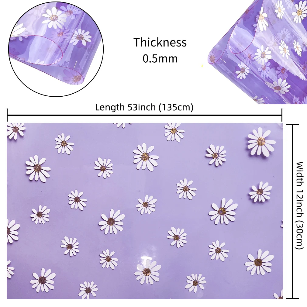 Прозрачные ПВХ листы из искусственной кожи 46x135 см