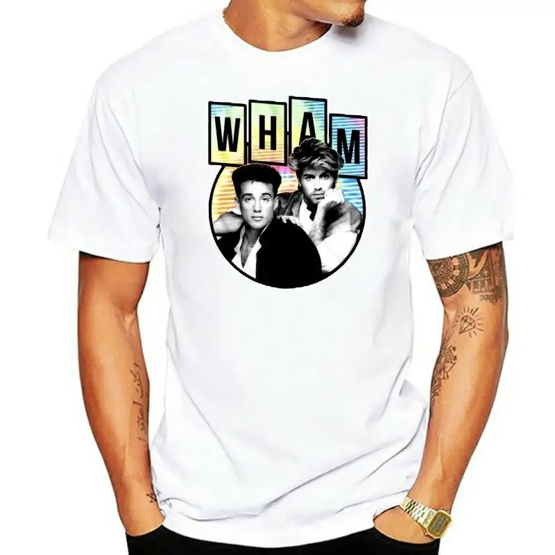 

Wham Джордж Майкл Мужская футболка фото поп музыка Тур Мерч 80-е Ретро арт-деко свободный размер футболка