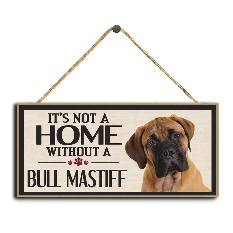 

Деревянное украшение «Это не дом без бычьего мастиффа»