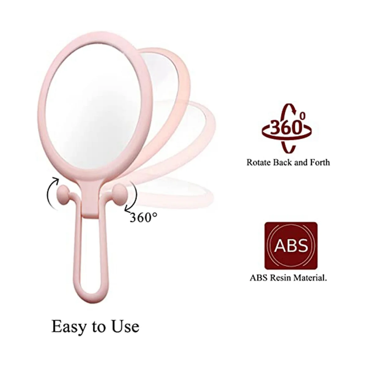 10х ручная лупа двухстороннее складное зеркало для макияжа портативное ручное с