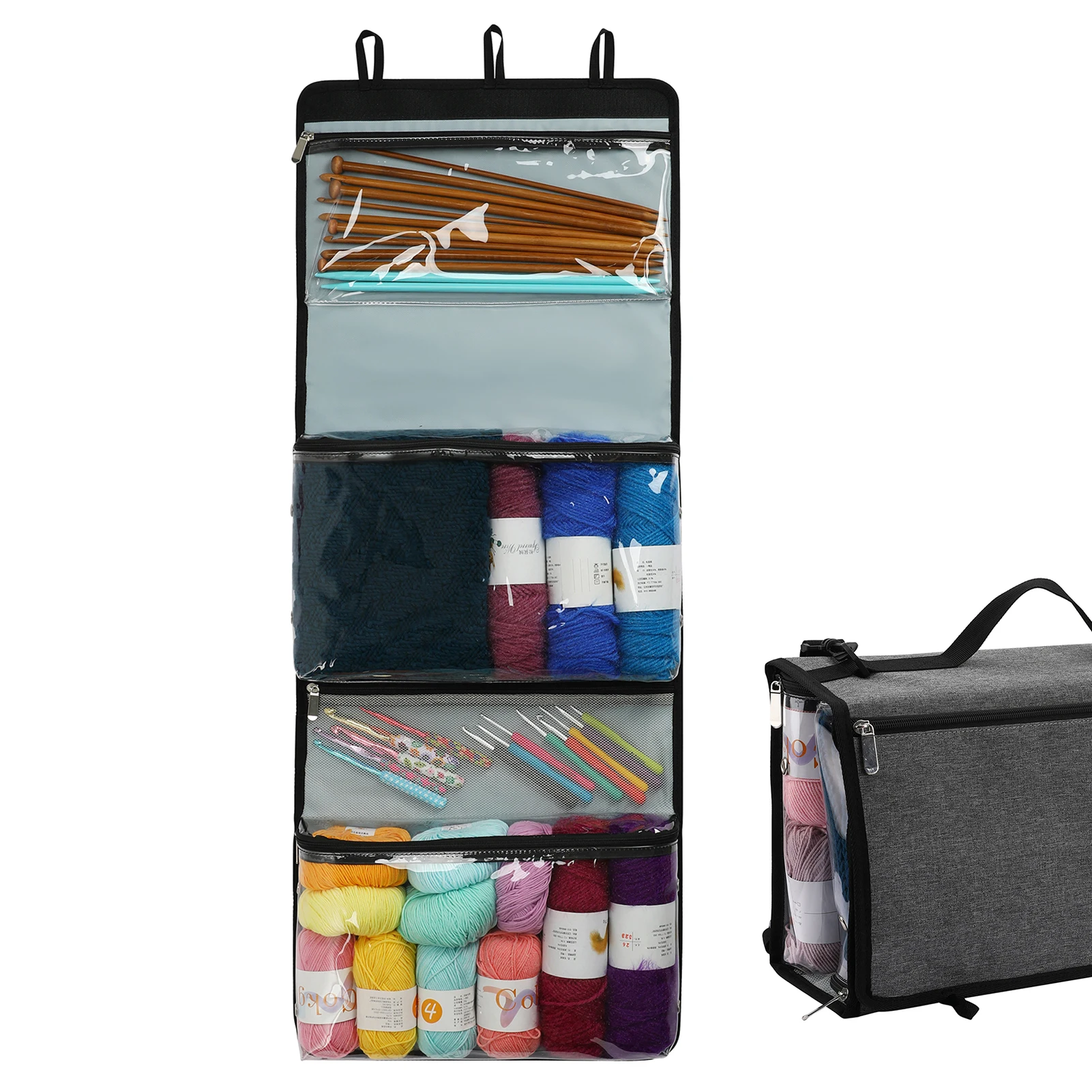 

Yarn Storage Bag Yarn Storage Organizer Tote Bag Holder Case For Knitting Needles Crochet Hooks Crochet Basket Pocket Knitting