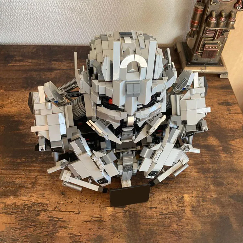 Фото 887 деталей MOC Icons Мегатрон из фильма, трансформирующийся робот-бюст, модель робота-трансформера, игрушечные строительные блоки, архитектурный конструктор, рождественский подарок №5