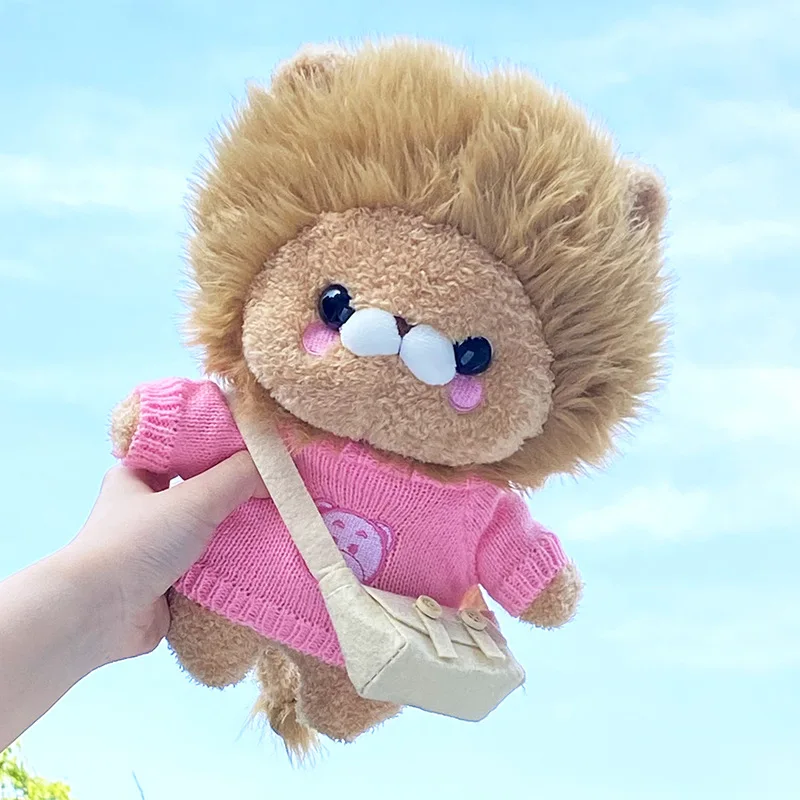 

30cm Kawaii Lion Plush Toy Stuffed Animals Plushie Soft Cute Dress Up Lion Toys for Girls Kids Birthday Christmas Gifts Decor