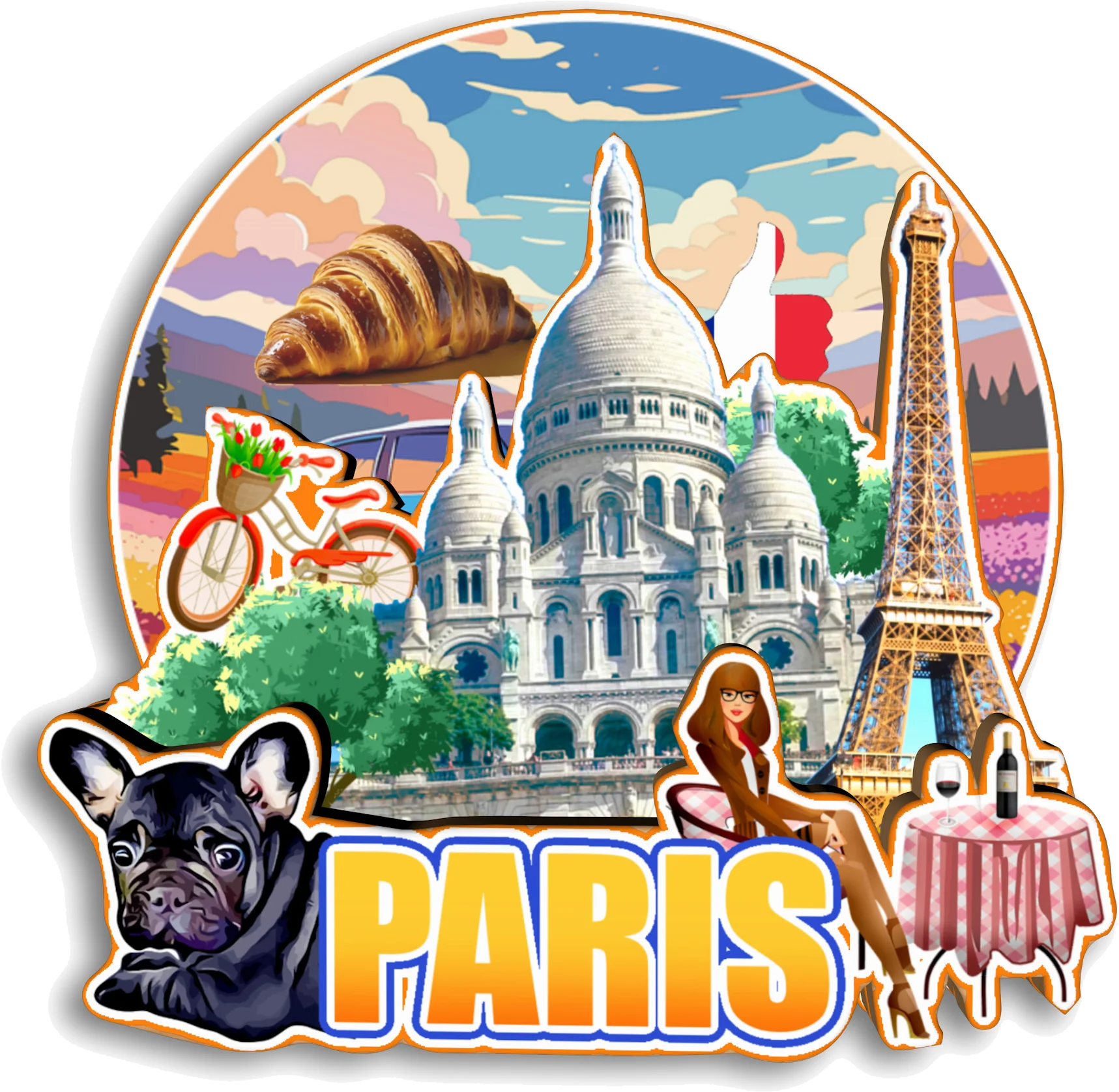 

Магнит на холодильник «Прованс, Париж, Франция»