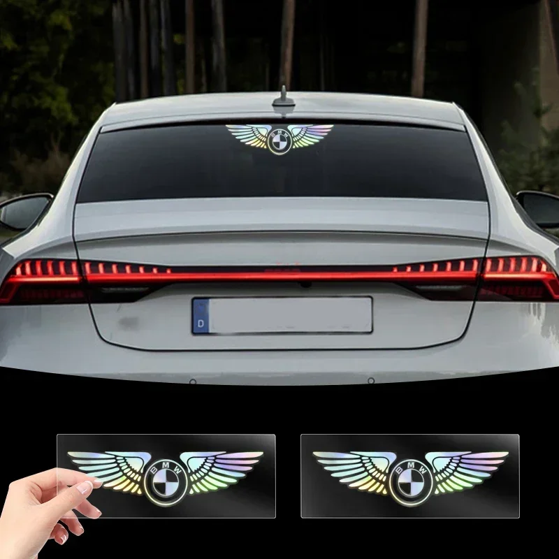 Красочная светоотражающая лазерная наклейка на дверь багажника автомобиля для