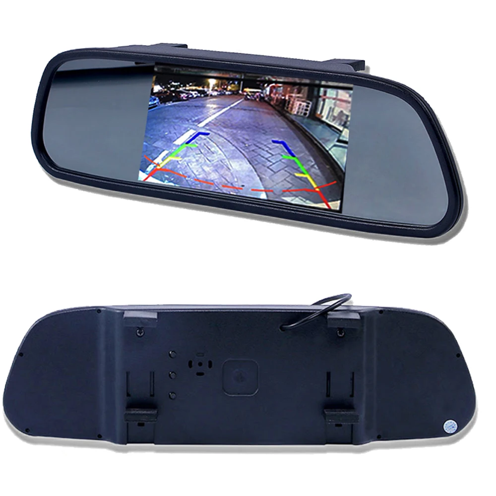 

5-дюймовый TFT LCD HD800 * 480 экран автомобильный монитор зеркало монитор для парковки заднего вида с 2 видеовходами, дополнительная камера заднего вида