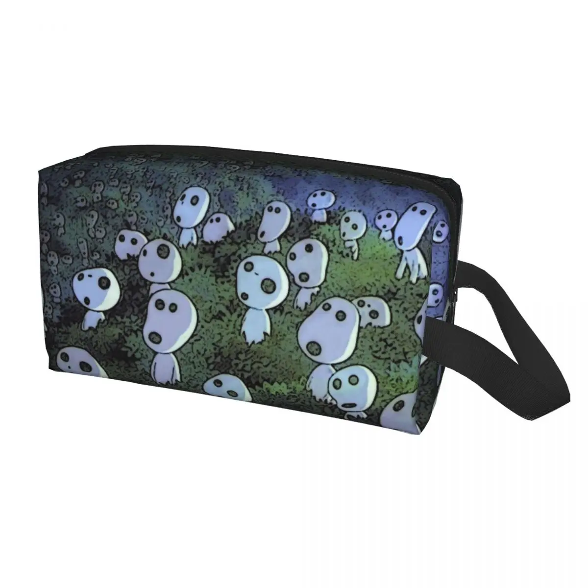 

Kodama Princess Mononoke Travel Cosmetic Bag for Women Studio Ghibli Manga Toiletry Makeup Organizer Ladies Storage Dopp Kit