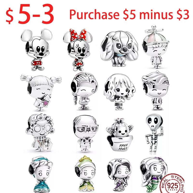 

2022 Hot Style Disne Avenge Bead Chain Charm beads for Pandora 925 Original Bracelet Women DIY Jewelry