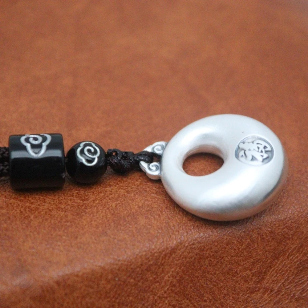 Реальные Чистые 999 тонкие серебряные мужские и женские счастливые персонажи