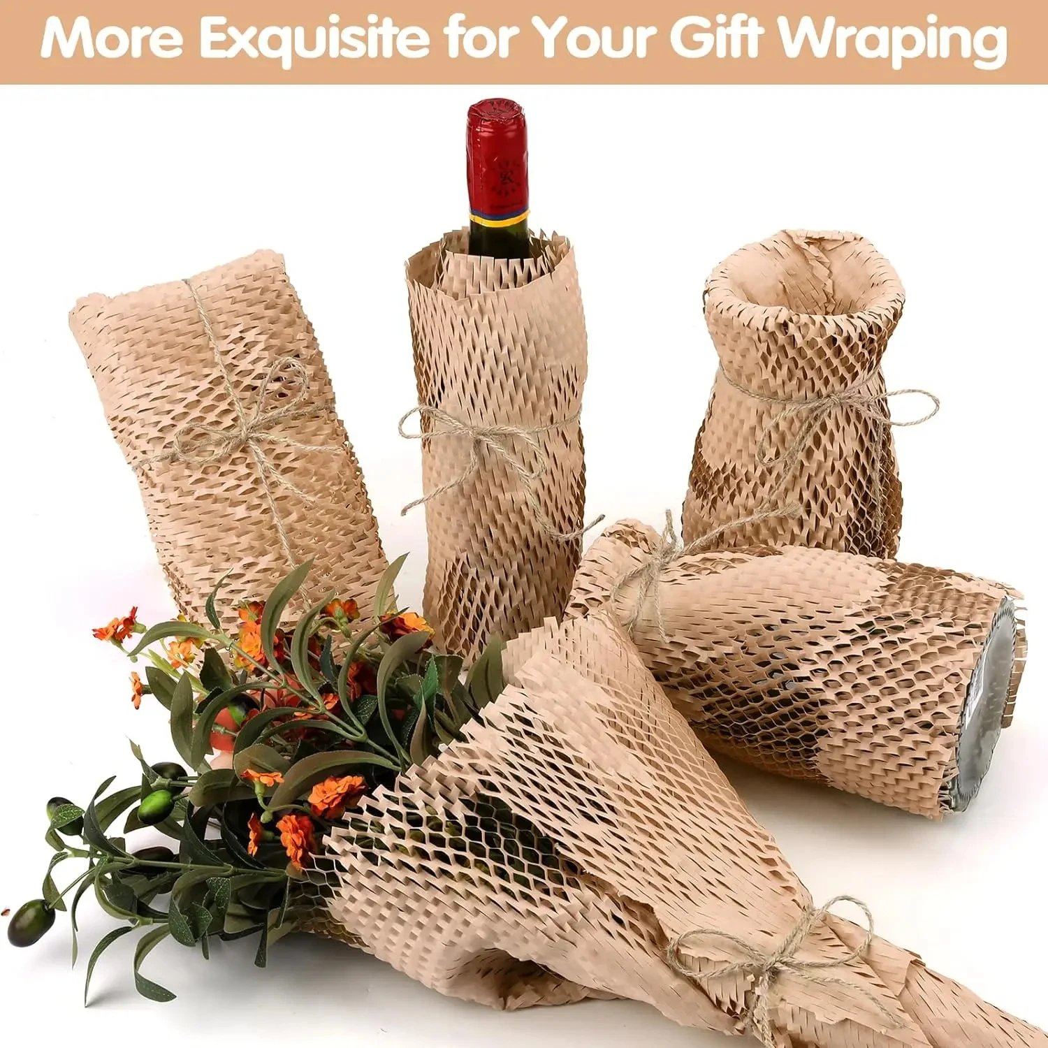 Hans Коричневая сотовая бумага для подарка рукоделия транспортной упаковки