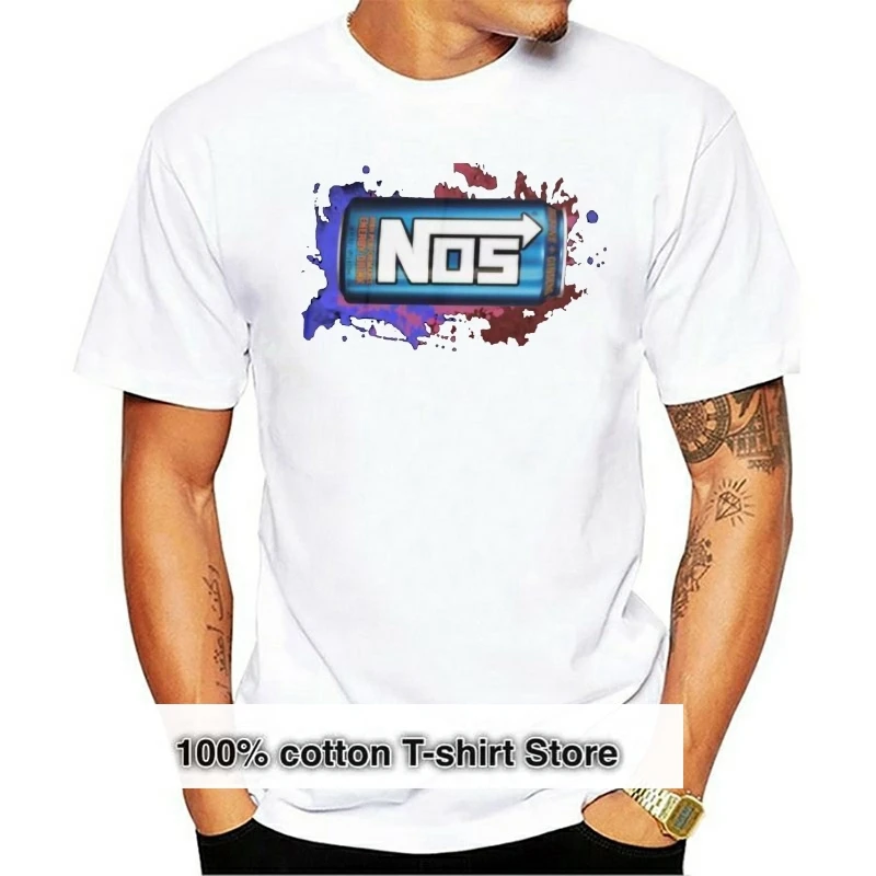 

Energy Drink T Shirt Nos T-Shirt Awesome Streetwear Tee Shirt 100 Cotton Short-Sleeve Men Graphic Big Tshirt