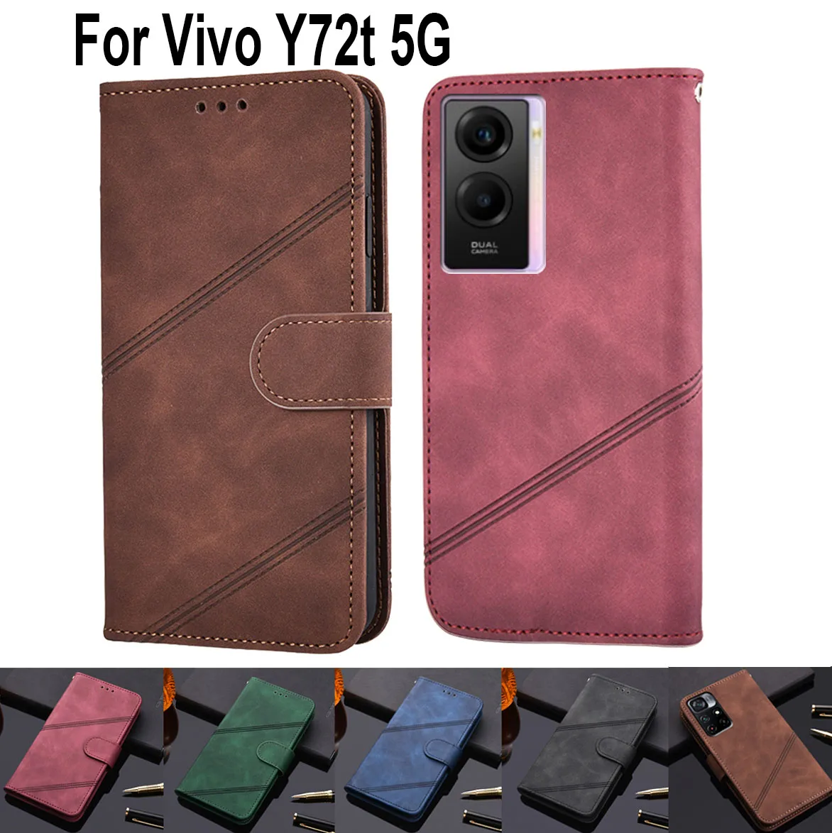

Чехол-книжка с бумажником для Vivo Y72t