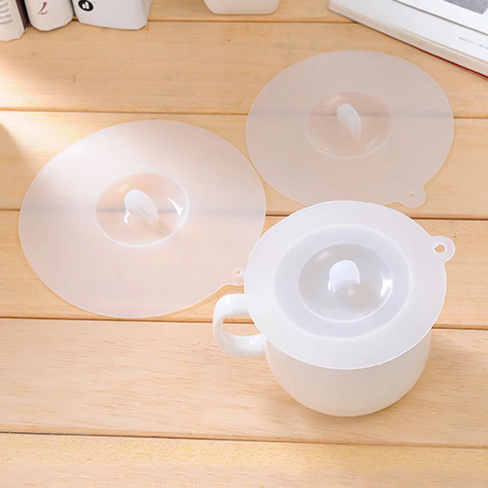 

AntiDust Silicone Lids For Tea Cup Cover Silicone Leakproof Cup Lids Heat Resistant Reusable Sealed Cover Kitchen Accessories