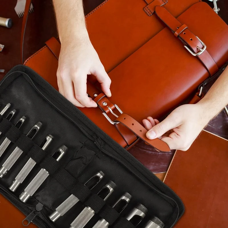 12 шт. Пробойники для кожи 1/8-3/48 дюйма (3-19 мм)