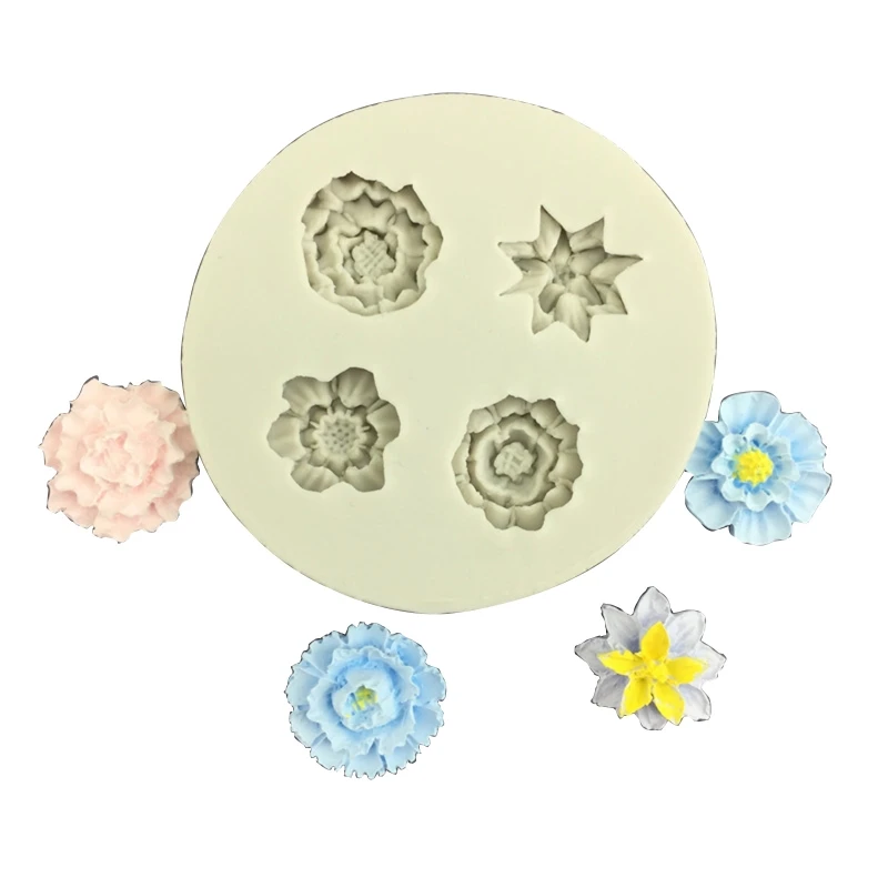 

Floral Mold Fondant Mold Cake Bakeware for DIY Cake Fondant Resin Casting Mold