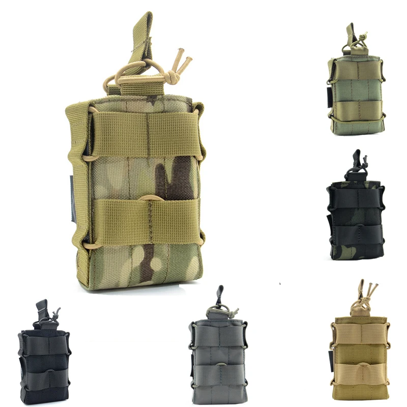 

Tactical Molle Single Open-Top Mag Pouch 5.56 Magazine Pouch for AK AR M4 AR15 Magazines Rifle Ammo Holster Mag Carrier Holder