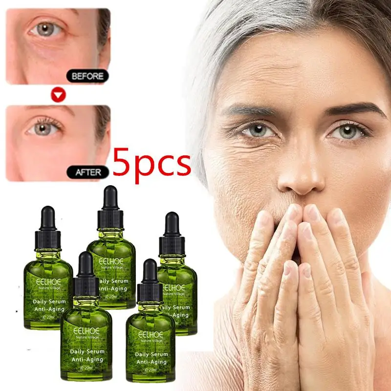 

5PCS Instant Wrinkle Remover Face Serum Lifting Firming Fade Fine Lines Anti-aging Essence Whitening Brighten Nourish Skin Care