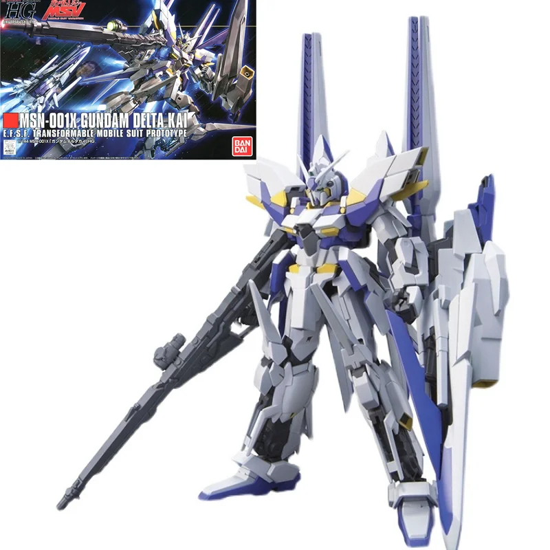 

Bandai Original Gundam Assembled Model Kit HGUC 1/144 MSN-001X Delta Kai Gunpla Action Anime Figure Toy Mobile Suit For Children