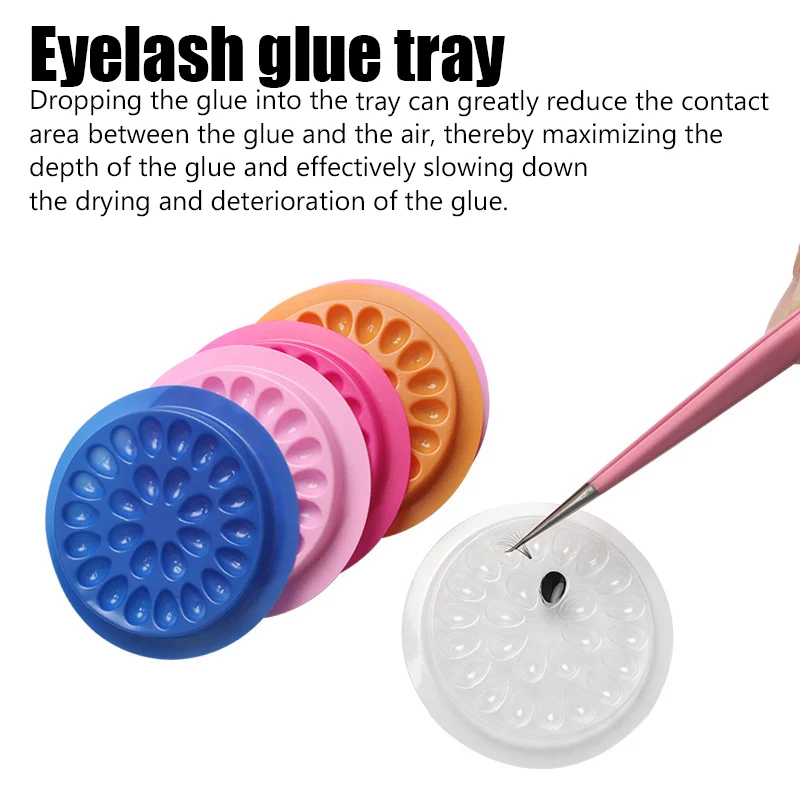 

Wholesale Glue Gasket Eyelash Glue Holder Adhesive Pallet Eyelash Extension Glue Pads Stand on Eyelash Plastic Makeup Tools