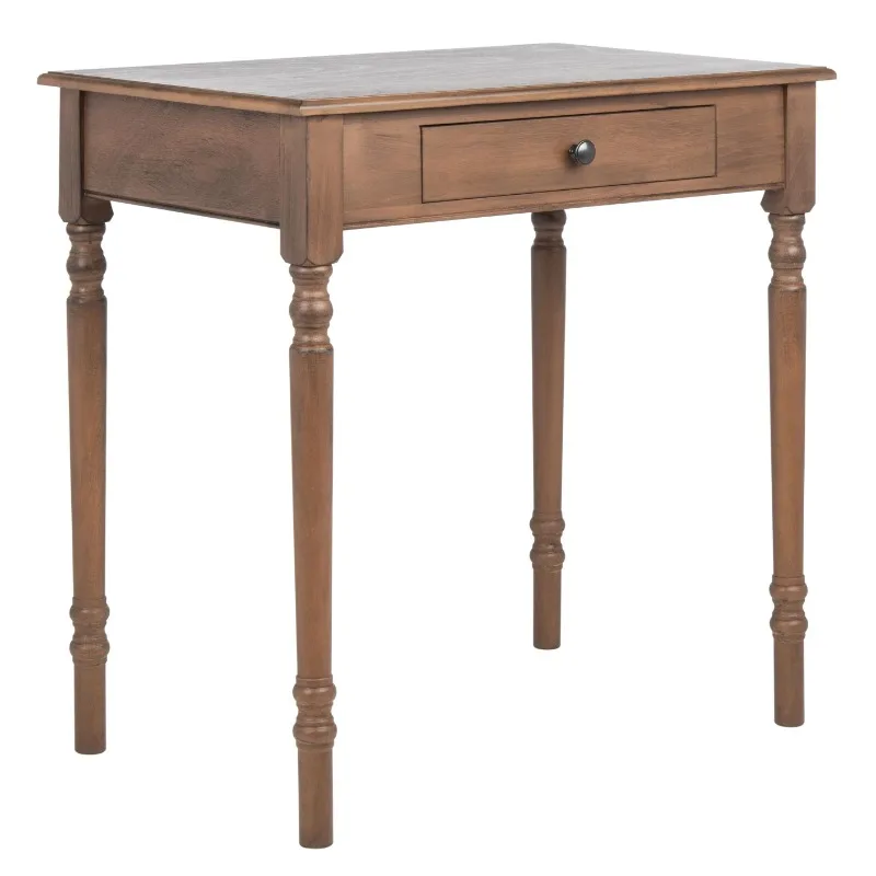 

SAFAVIEH Arina Solid Retro 1 Drawer Writing Desk, Brown