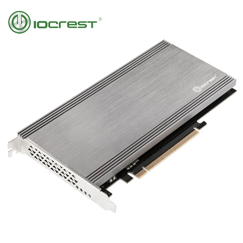 

IOCREST ASMedia chipset ASM2824 dual M.2 NVMe PCIe 3.0 x16 Adapter