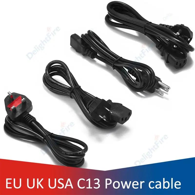 Европейская вилка для ЕС/США/Австралии, силовой кабель 1,2 м, 400 Вт, Европейский шнур электропитания Schuko под углом IEC C13 для адаптеров переменного тока