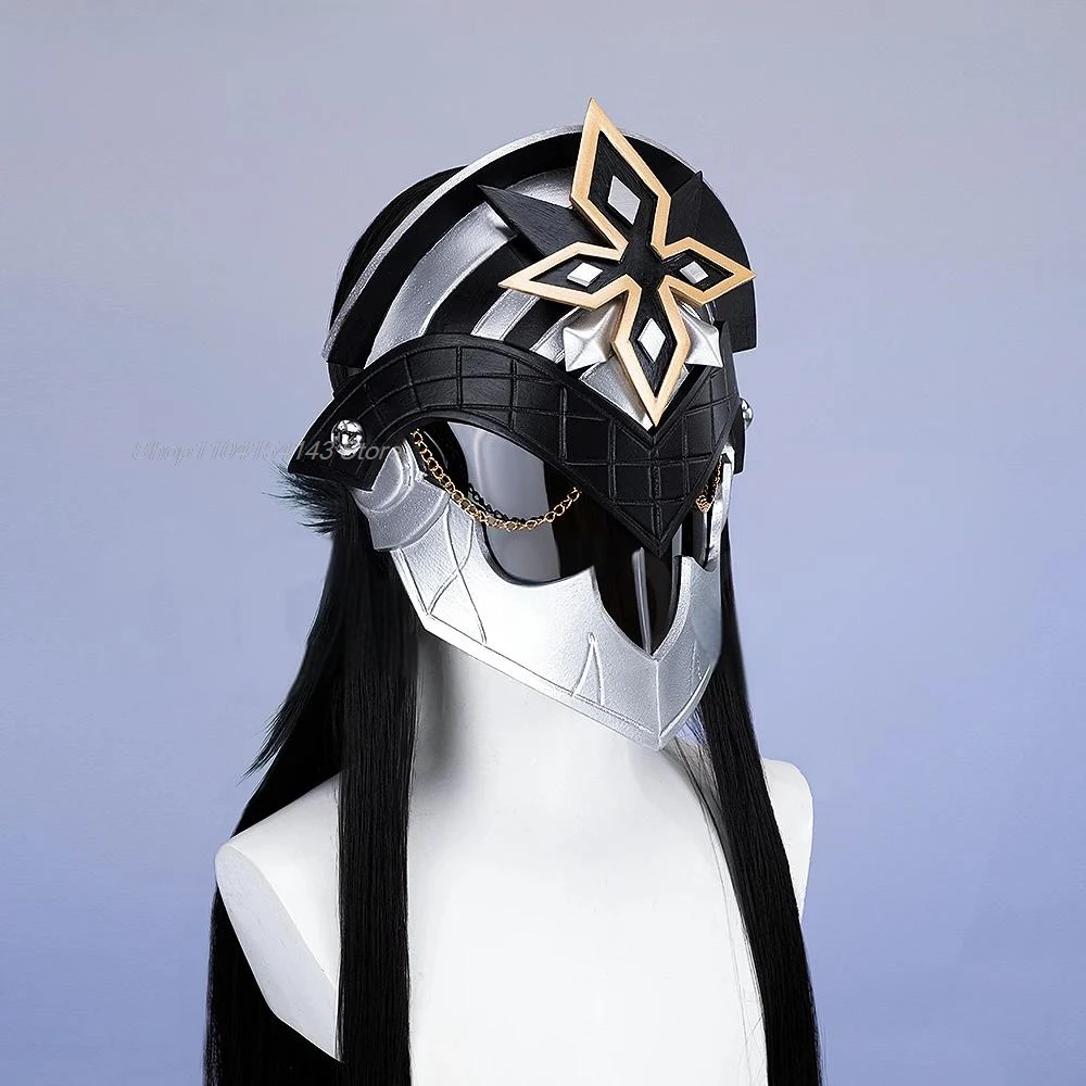 Capitano Cosplay Wig mask Game Genshin Impact headwear Fatui Fashion Handsome wig AnimeParty cosplay hat prop