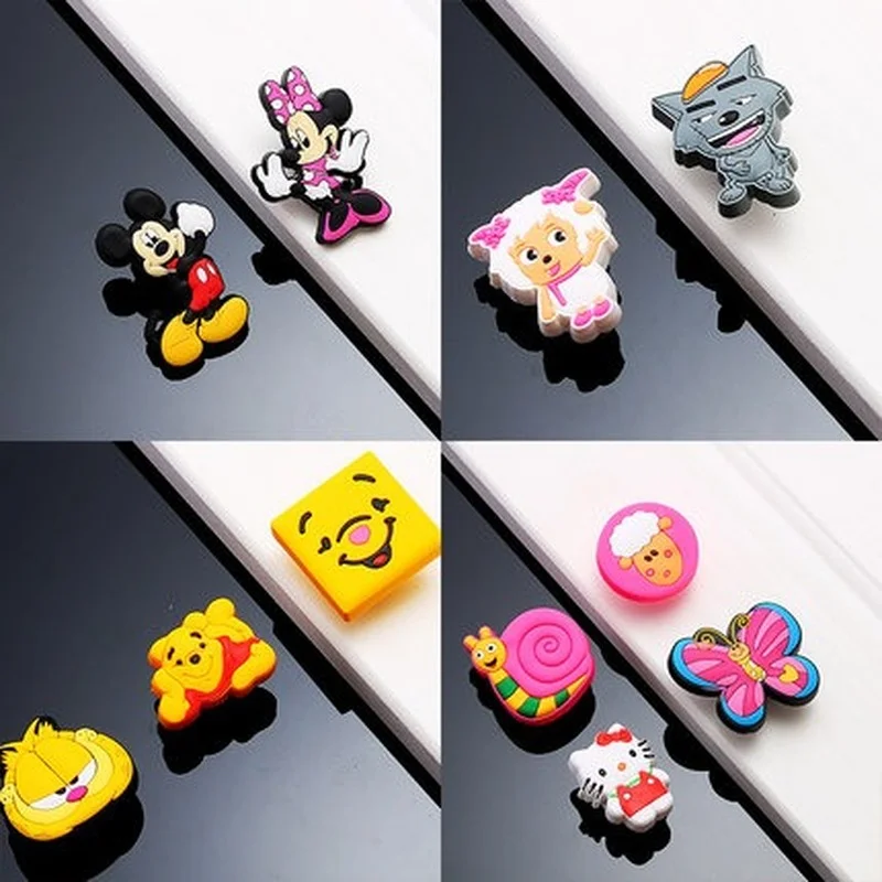 1pc Children's Room Furniture Cabinet Door Handle Wardrobe Drawer Lovely Cartoon Soft Rubber |