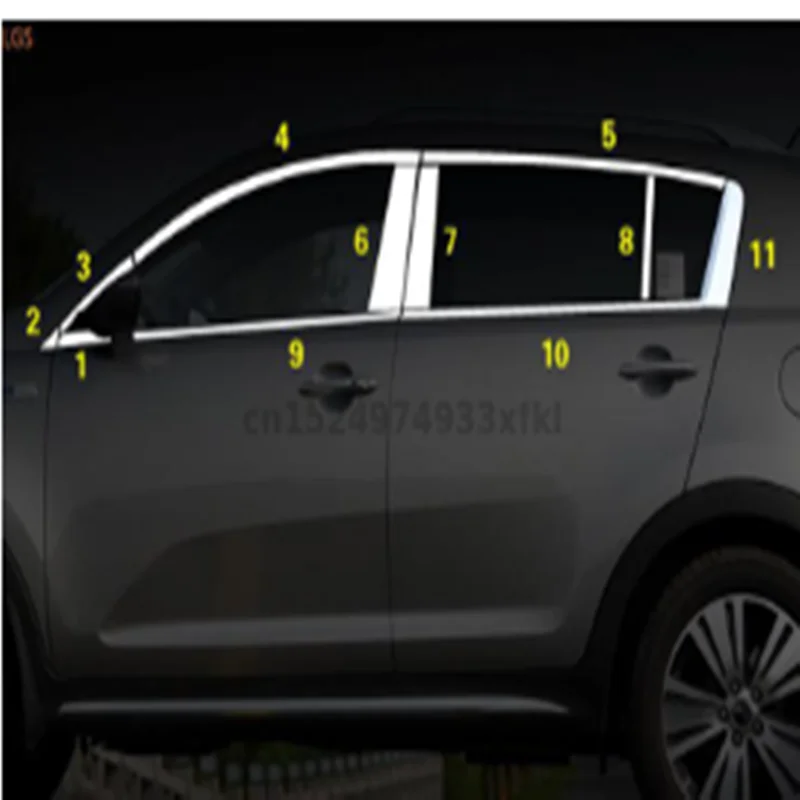 

Kia Sportage R 2011-2017 Stainless Steel Window Body Decorative Strip Scratch Resistant Car Styling Decoration