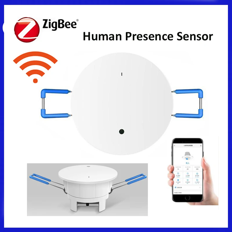 

Tuya Zigbee Intelligent WIFI Human Presence Sensor Luminance Distance Millimeter Wave Radar ceiling Mount Motion Sensor Detector