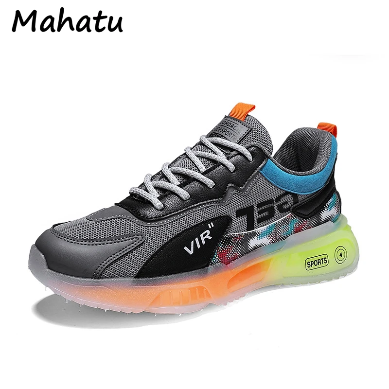 

summer new running shoes Fashion sneakers personality comfortable mesh breathable men's running shoes спортивная обувь