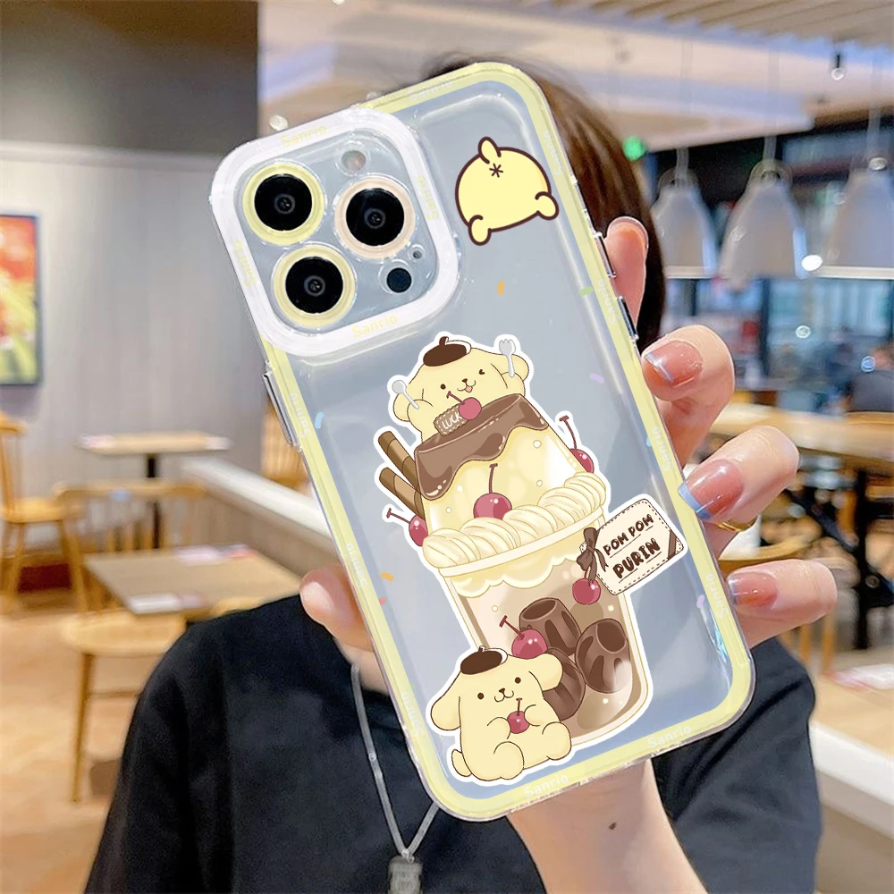 Sanrio Kuromi Cinnamoroll Mymelody Phone Case For iPhone 14 13 12 Mini 11 Pro Max X XR XS 7 8 Plus Soft Silicone Clear Cover