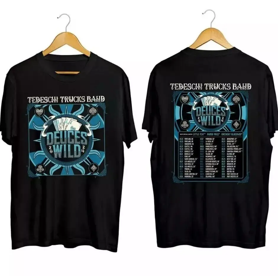 Футболка с надписью German Trucks Band 2024 Deuces Wild North American Tour