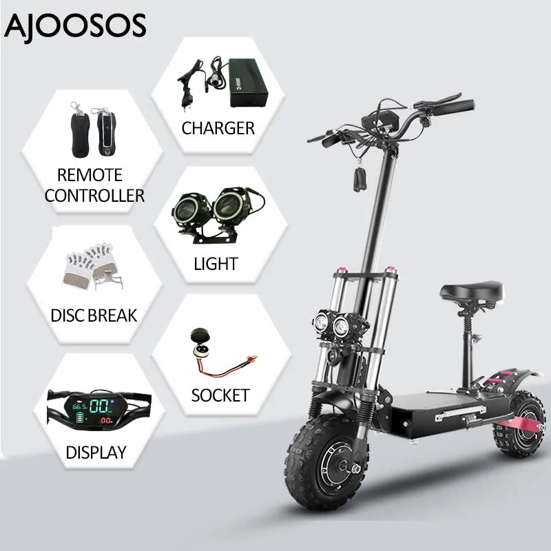 

X60 Electric Scooter Instrument Foldable Scooter Elecric Parts Replacement with Display Fender Controller Tire Headlight Brake