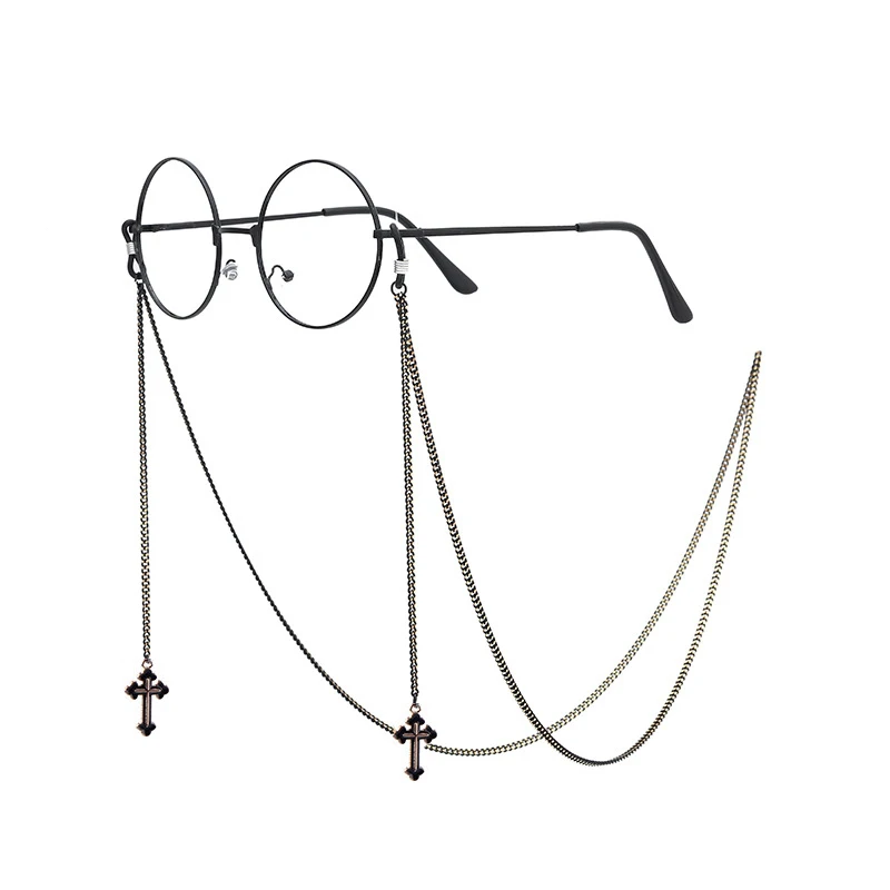 Неоготическая Антискользящая цепочка для очков чтения в стиле панк веревка с