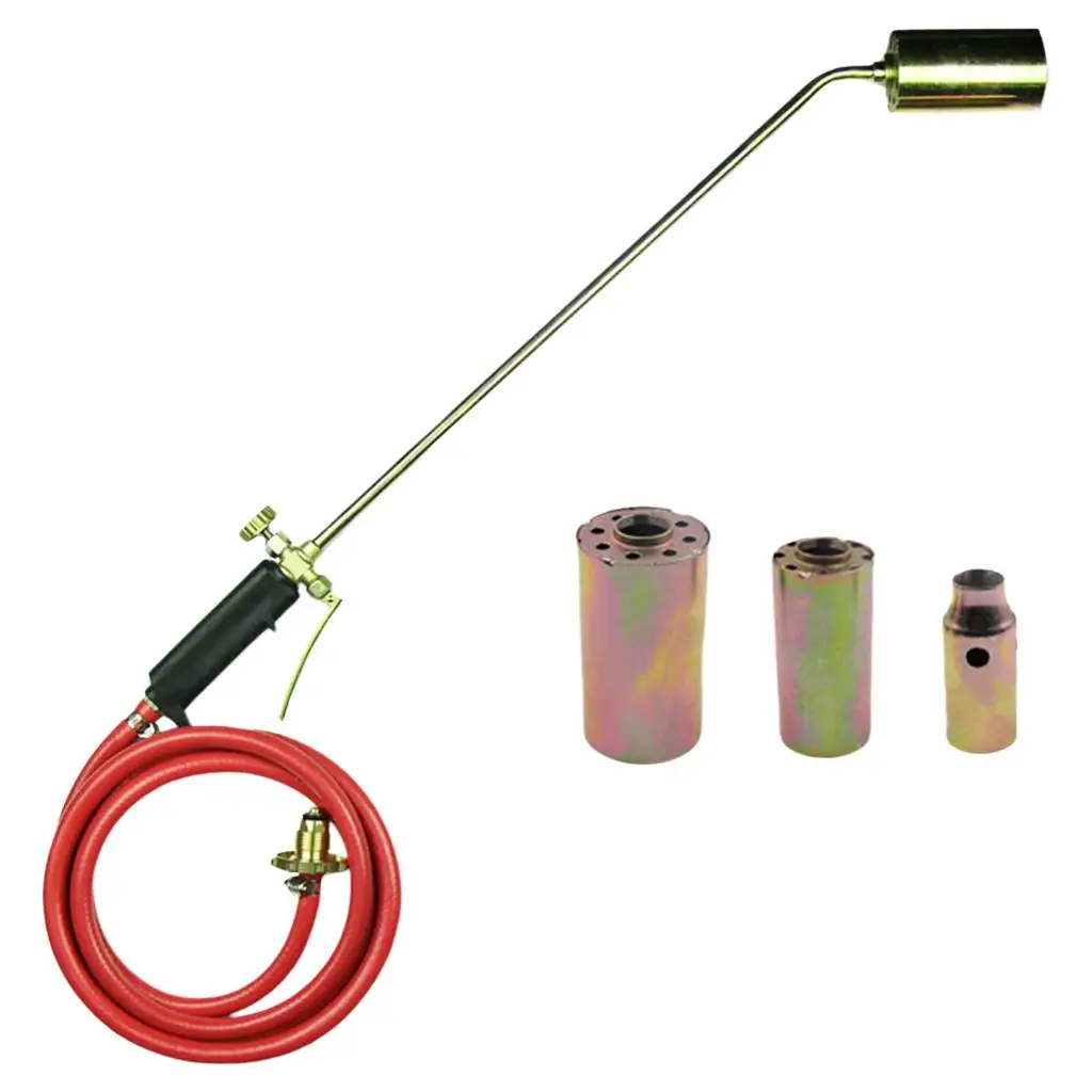 

Welding Torch Weed Burner with 3 Nozzles Igniters Weeder for Thawing Heating