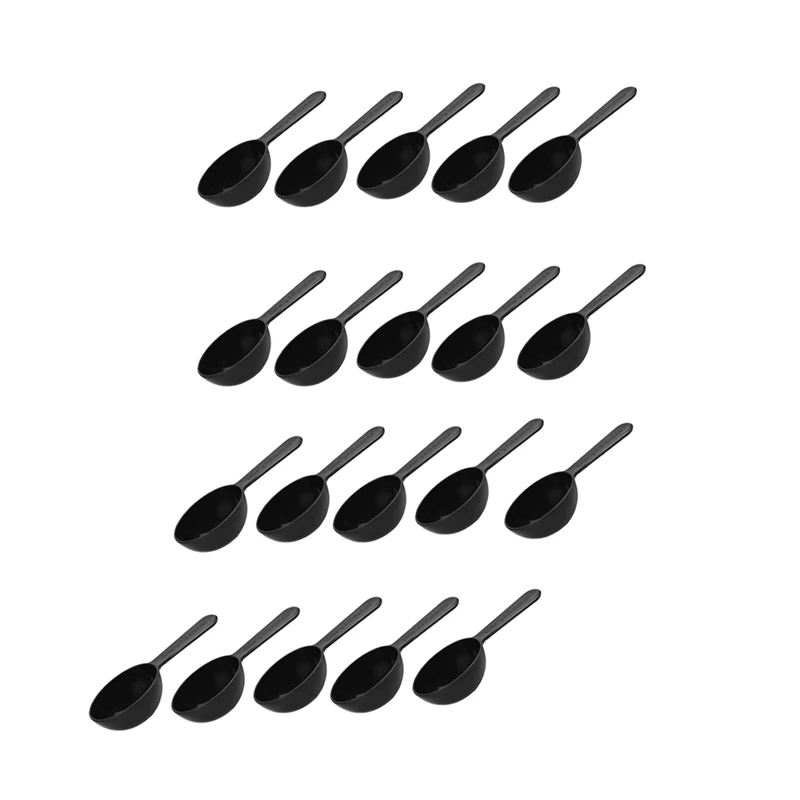 

A50I 20 Pcs Coffee Measuring Spoons Plastic Measuring Tablespoons For Coffee, Tea And Milk Powder Spoons(7G/0.25Oz/Black)