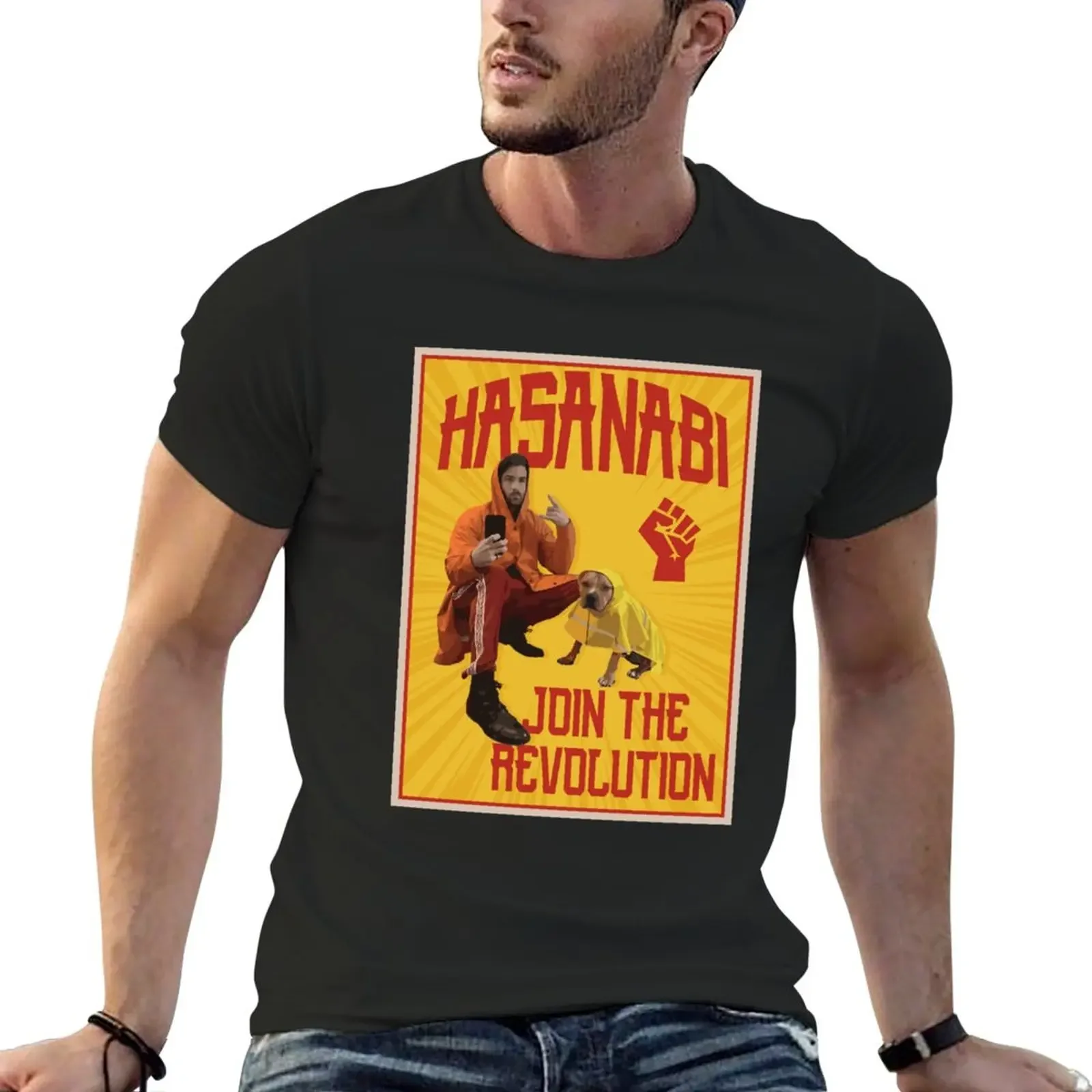 Новые футболки Hasanabi с изображением рыбок топы винтажные мужские