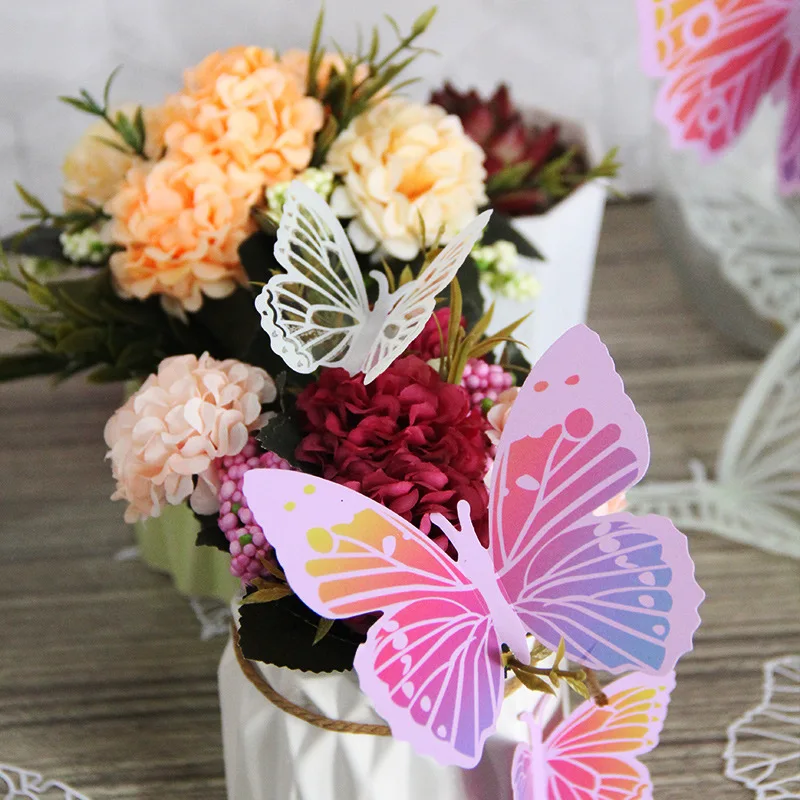 

8 шт. светящихся 3D-наклеек-бабочек HonC для дома