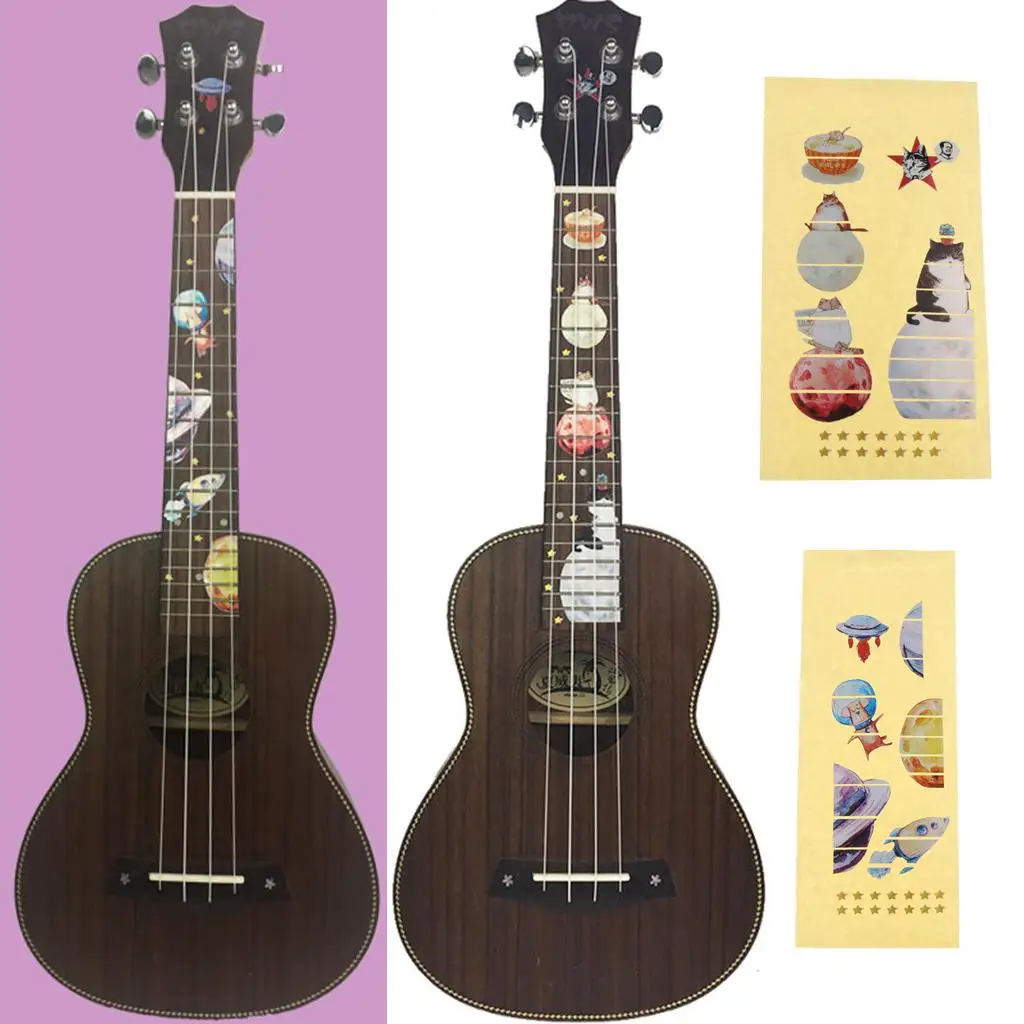 Tooyful укулеле Uke Mini 4 String инкрустация гитары наклейка маркер грифа Decal