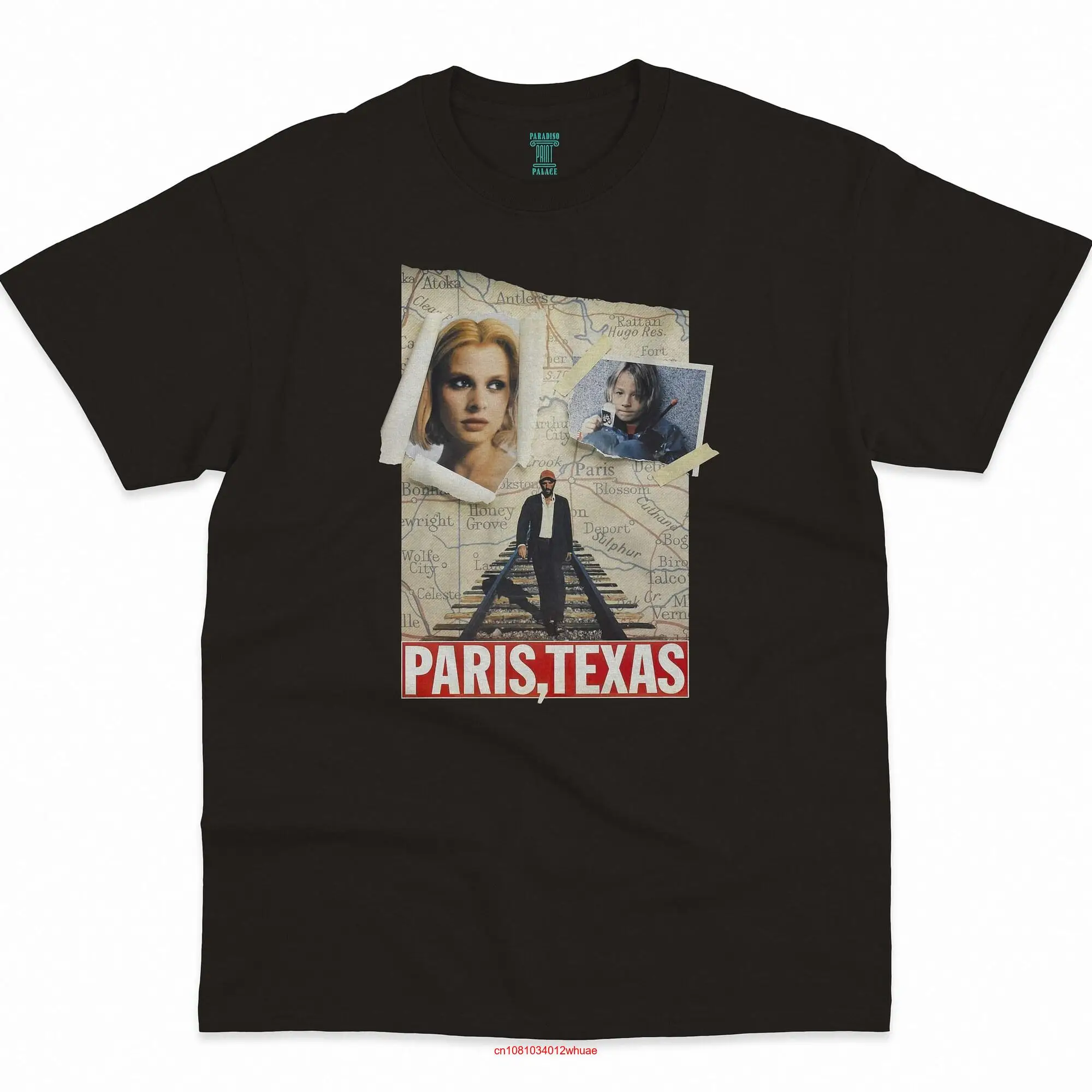 Парижская Техасская Футболка с принтом из фильма HQ 1984 тяжелая футболка круглым